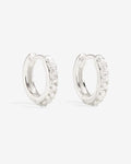 Lillian Micro Pavé - Hoop Earrings - Silver Lillian Micro Pavé - Hoop Earrings - Silver