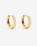 Lillian Micro Pavé - Hoop Earrings - 18ct Gold–Plated Lillian Micro Pavé - Hoop Earrings - 18ct Gold–Plated