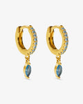 Kylee Petal Hoops Aqua – Creolen – 18kt vergoldet Kylee Petal Hoops Aqua – Creolen – 18kt vergoldet