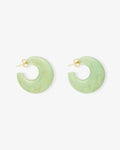 Moon Earring jade – Hoop Earrings – Gold-Plated Moon Earring jade – Hoop Earrings – Gold-Plated