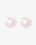 Moon Earring iridescent rose – Hoop Earrings – Gold-Plated Moon Earring iridescent rose – Hoop Earrings – Gold-Plated