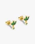 Kylee Lotus Studs Green – Ohrstecker – 18kt vergoldet Kylee Lotus Studs Green – Ohrstecker – 18kt vergoldet