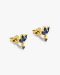 Kylee Lotus Studs Blue – Ohrstecker – 18kt vergoldet Kylee Lotus Studs Blue – Ohrstecker – 18kt vergoldet