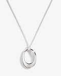 Oval Pebbles Necklace – Necklaces – Silver-Plated Oval Pebbles Necklace – Necklaces – Silver-Plated
