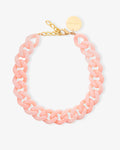 Flat Chain Necklace peach sorbet – Necklaces – Gold-Plated Flat Chain Necklace peach sorbet – Necklaces – Gold-Plated