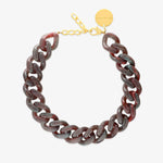 Flat Chain Necklace Ikat Marble - Necklaces - 18ct Gold-Plated Flat Chain Necklace Ikat Marble - Necklaces - 18ct Gold-Plated