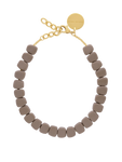 Mini Organic Shaped Necklace matt taupe – Halsketten – vergoldet Mini Organic Shaped Necklace matt taupe – Halsketten – vergoldet