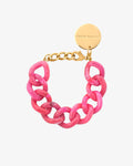 Mini Flat Chain Bracelet Raspberry marble – Bracelets – Gold-Plated Mini Flat Chain Bracelet Raspberry marble – Bracelets – Gold-Plated