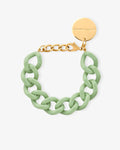 Mini Flat Chain Bracelet pistachio – Bracelets – Gold-Plated Mini Flat Chain Bracelet pistachio – Bracelets – Gold-Plated