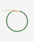 Tennis Bracelet Green - Bracelets - 18ct Gold-Plated Tennis Bracelet Green - Bracelets - 18ct Gold-Plated