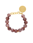 Mini Beads Bracelet toffee marble – Bracelets – Gold-Plated Mini Beads Bracelet toffee marble – Bracelets – Gold-Plated