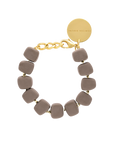Mini Organic Shaped Bracelet matt taupe – Bracelets – Gold-Plated Mini Organic Shaped Bracelet matt taupe – Bracelets – Gold-Plated
