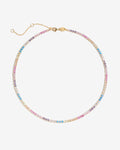 Tennis Choker Pastel Rainbow – Halsketten – 18kt vergoldet Tennis Choker Pastel Rainbow – Halsketten – 18kt vergoldet