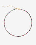 Tennis Choker Rainbow – Halsketten – 18kt vergoldet Tennis Choker Rainbow – Halsketten – 18kt vergoldet