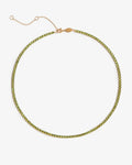 Tennis Choker Lime Green – Halsketten – 18kt vergoldet Tennis Choker Lime Green – Halsketten – 18kt vergoldet