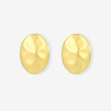 Vintage Hammered Oval Stud - Ohrhänger - 18kt vergoldet