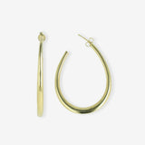 Oval Teardrop M – Creolen – 18kt vergoldet