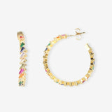 Framed Triangle Rainbow – Creolen – 18kt vergoldet