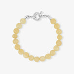 Big Aragonite Bracelet Silver