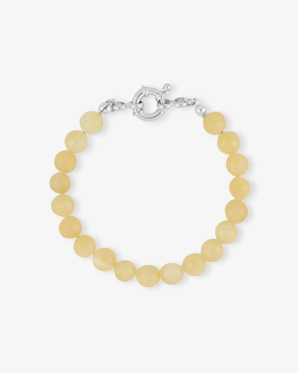 Big Aragonite Bracelet Silver