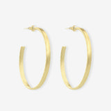 Oval Small Brushed – Creolen – 18kt vergoldet