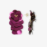 Sequin Waterfall M Dark Violet - Ohrringe - 18k vergoldet