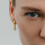 Essential Zip Earrings Gold - Ohrstecker - 18k vergoldet