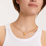 Klover Opal Medallion - Halskette - 24k vergoldet