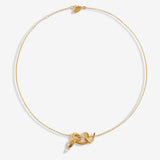 Serpentine With Pearl - Halsketten - 24k vergoldet