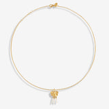 Pansy Three Row Pearl - Anhänger - 24k vergoldet