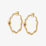 Leaf Hoops Green - Ohrhänger - 18kt vergoldet