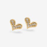 Diamond Heart Earrings - Ohrstecker - 585 Gold
