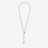 Bicycle Chain with Big Baroque Pearl 45cm - Halsketten - 18k vergoldet