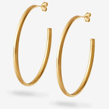 Oval - Creolen - 18k vergoldet