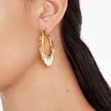 Round Vibe - Creolen - 18k vergoldet