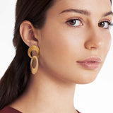 Double Charm Satin - Ohrhänger - 18k vergoldet