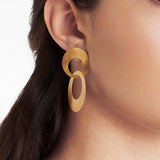 Double Charm Satin - Ohrhänger - 18k vergoldet