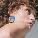 Eclipse Blue - Ohrhänger - 18k vergoldet