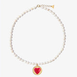 Heart and Dating Necklace - Halskette - 18k vergoldet