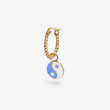 Yinyang Rope Blue - Single Ohrring - 18k vergoldet