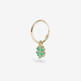 Clover Green - Single Ohrring - 18k vergoldet