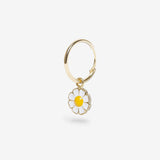 Daisy White - Single Ohrring - 18k vergoldet