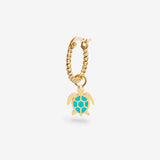 Turtle Rope - Single Ohrring - 18k vergoldet