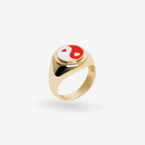 Yinyang Red - Ringe - 18k vergoldet