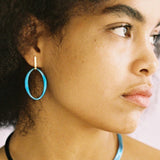 Halia Blue - Ohrhänger - 18k vergoldet