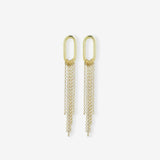 Classic Earring Oval Tube Chain - Ohrhänger - 18kt vergoldet