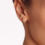 Square Diamond - Creolen - 585 Gold