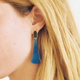 Mensis Blue - Ohrhänger - 18k vergoldet