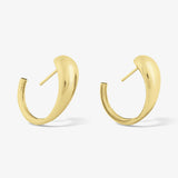 Wave Gold Hoop Earrings - Ohrhänger