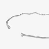 Curve Necklace - Halskette - Rhodiniert